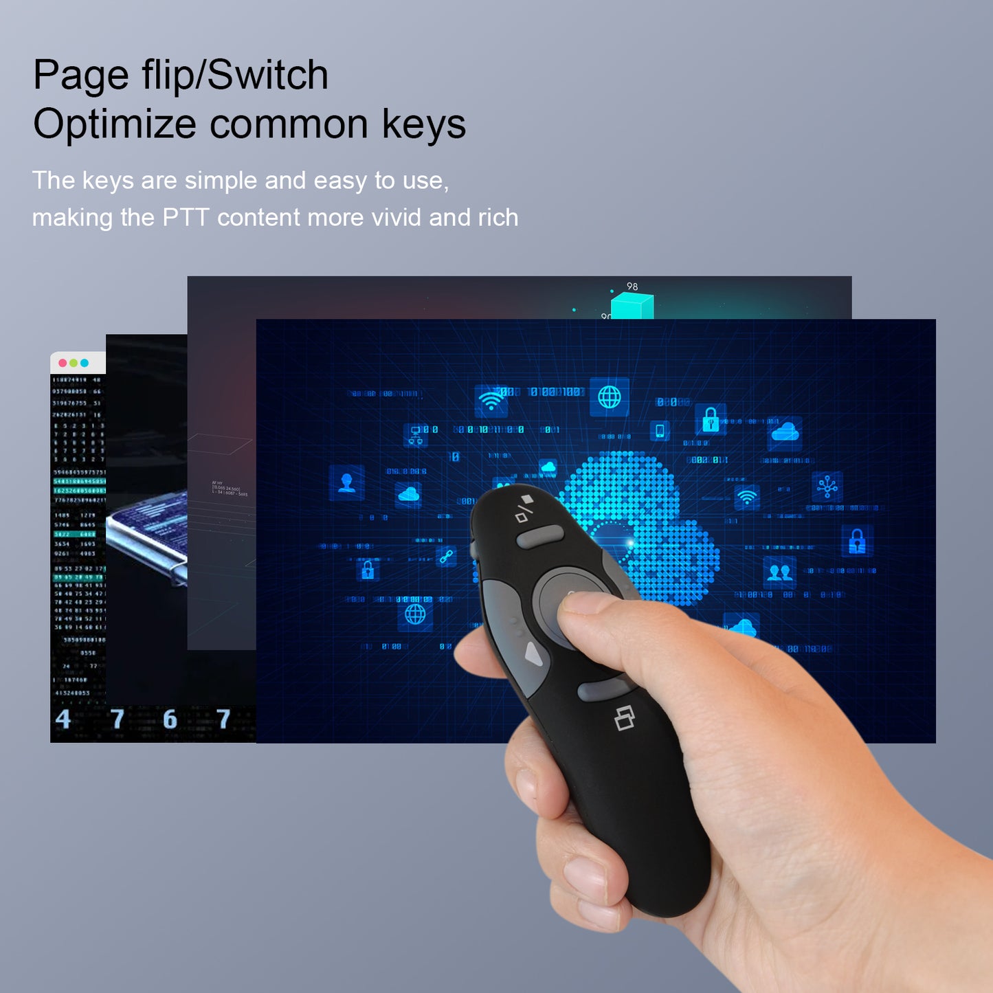 Bavne USB Type Wireless Presenter Remote PowerPoint Clicker Wireless Presentations Remote Pointer For Mac Laptop